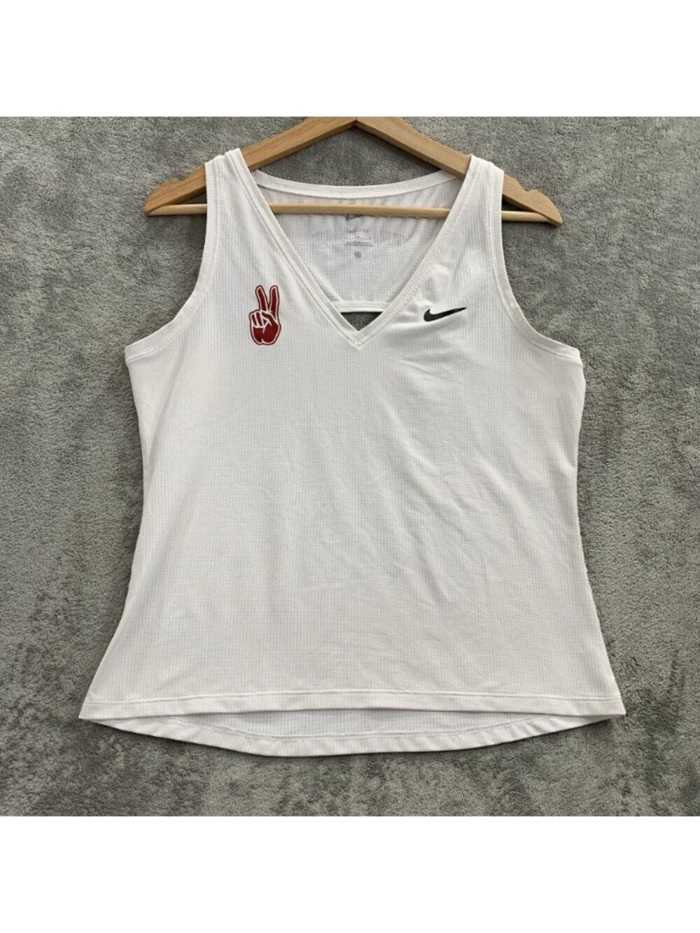 Nike Shirt Womens Medium USC Trojans Court Dri-FIT Victory Tennis Tank Top White